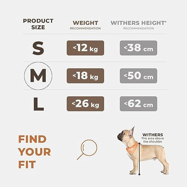 Wuglo Extra Stable Dog Car Seat - Reinforced for Medium-Sized Dogs With 4 Fastening Straps - Robust and Waterproof Pet Seat for the Back of the Car (M Size, Black) (PS-2-M)