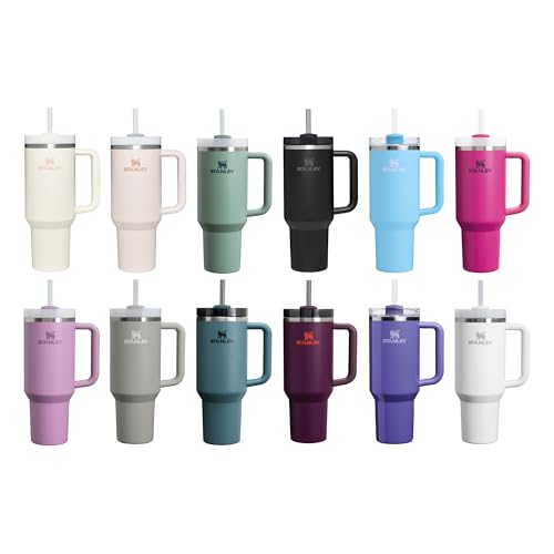 STANLEY Quencher H2.0 Flowstate Tumbler 1.2L - Cold for 11 Hours - Iced for 48 Hours - Metal Water Bottle with Straw, Handle and Lid - Dishwasher Safe - Travel Mug for Cold Drinks