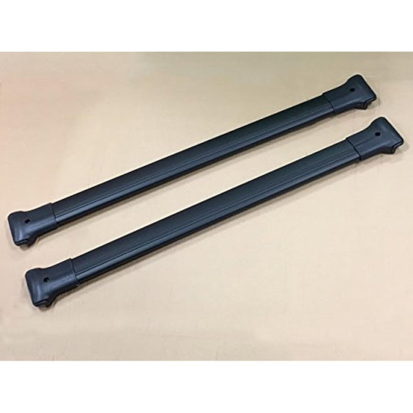 ALVM Parts & Accessories Black Aluminium Cross Bars for Roof Rack Suitable For Transit Custom (2012+), 75kg Load Capacity