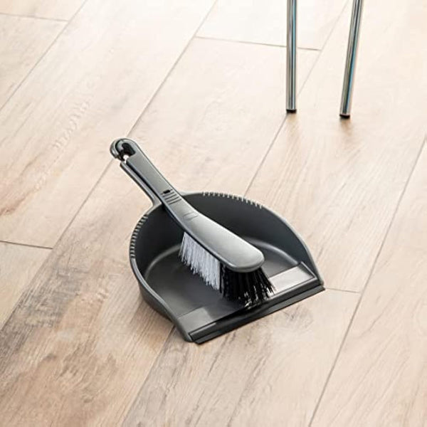 Addis Everyday Soft Dustpan & Brush Set, built to last, MO, Metallic