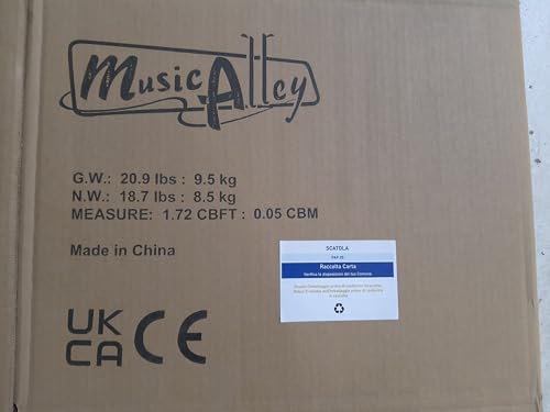 Music Alley DBJK02-BK Three Piece Junior Drum Kit for Kids with Cymbal Pedal Drum Stool and Drum Sticks Metallic Black 3 Piece