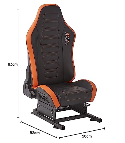 X-Rocker Steering Wheel Stand, Foldable Racing Wheel Stand with Seat Fixing Rod, Adjustable Height, Adjustable Angle, Suitable for Logitech, XBOX, Madcatz, Playstation, Racing Wheel Stand - Black