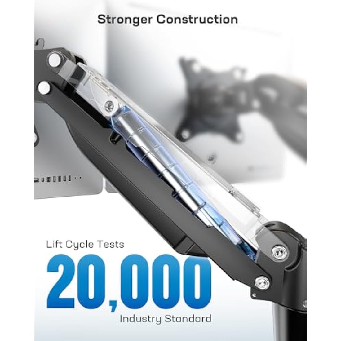 HUANUO Dual Monitor Arm Desk Mount for 13 to 32 Inches, Height Adjustable Screen Stand with Tilt, Swivel, and Rotation, VESA 75 & 100 mm, Supports up to 9 kg