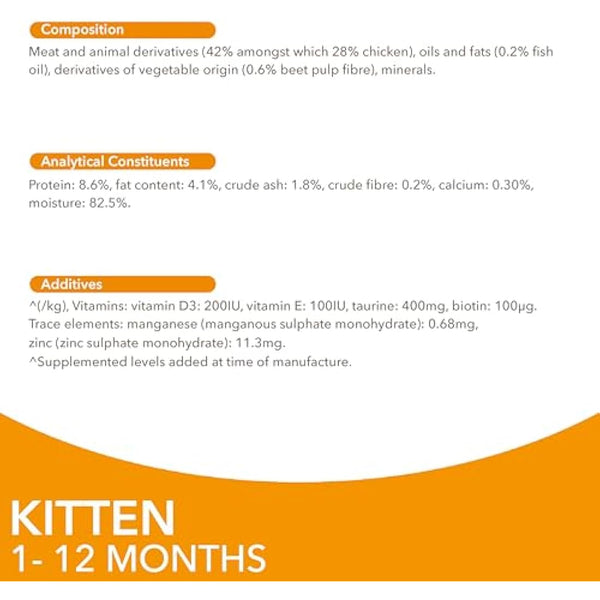 IAMS Kitten Wet Cat Food Chicken in Gravy 12 x 85g