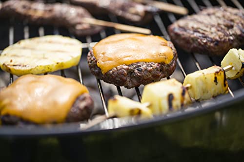 Weber Original Kettle Charcoal Grill, Ø 57cm Grill Area, BBQ Grill with Porcelain-Enamelled Lid & Bowl, Lid Thermometer, One-Touch Cleaning System - Black (14101004)