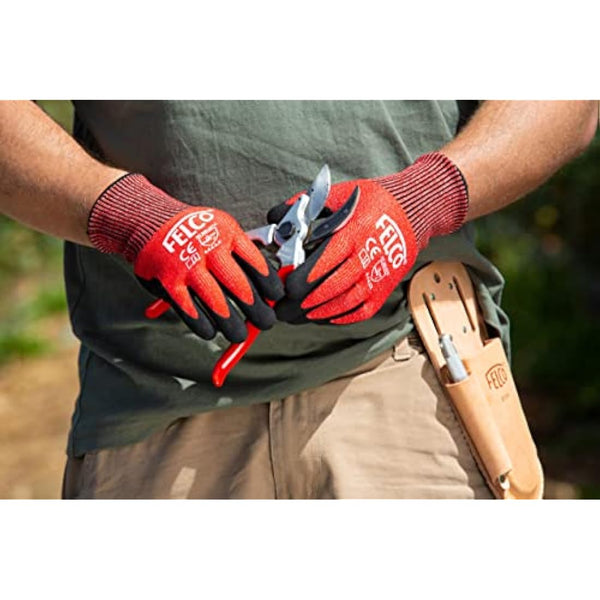 Felco Leather Holster Model 910+ Genuine Leather Side Holster for Sharpening Tool for all Secateurs Belt Loop & Pocket Clip Garden Tools Plants Gardening Horticulture Vineyard Bonsai Topiary