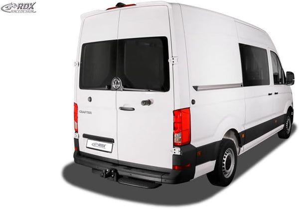 RDX Racedesign Roof spoiler compatible with Volkswagen Crafter (H2) & MAN TGE (H2) 2017- (with 2 barn doors) (PU)