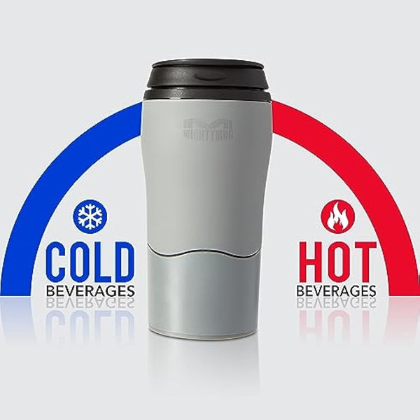 Mighty Mug 17901498 Solo Travel Mug, 320ml-Urban, Top-PP/Base-ABS/Metal, Urban Grey