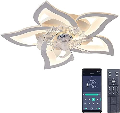 AiPaiTe Quiet Ceiling Fan with Lighting, Modern LED dimmable Ceiling Fan Lighting with Fan Bedroom Pendant Light, 5 Light Design for Bedroom Kitchen Dining Room Super Ceiling Fans with Lamps-69cm