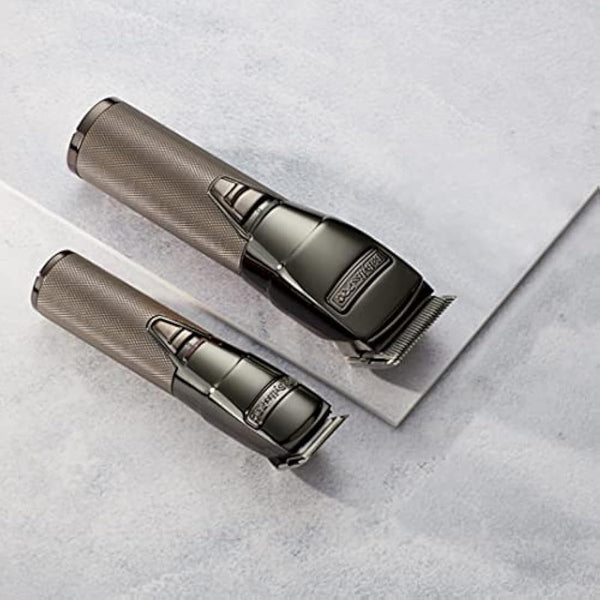 BaBylissPRO Cordless Super Motor Hair Clipper and Trimmer, Professional Mens Grooming Set, Precision Japanese Steel Blades, 6 Guides Cutting Grades 1-6, BAB8705U, Black