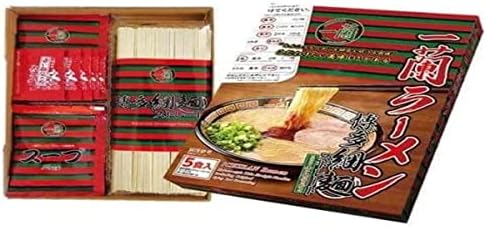 Ichiran Ramen Hakata-Style Fine Straight Noodles Tonkotsu Soup with Ichiran's Special Secret Red Dry Sauce - 5 Meals - from Japan