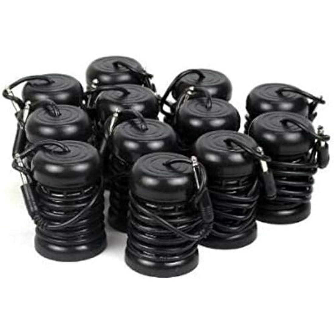 12x Ion Array Electrode Coil with 6,3 mm Jack Plug for Detox Ion Cleanser, Royal Spa and Other Devices, Black