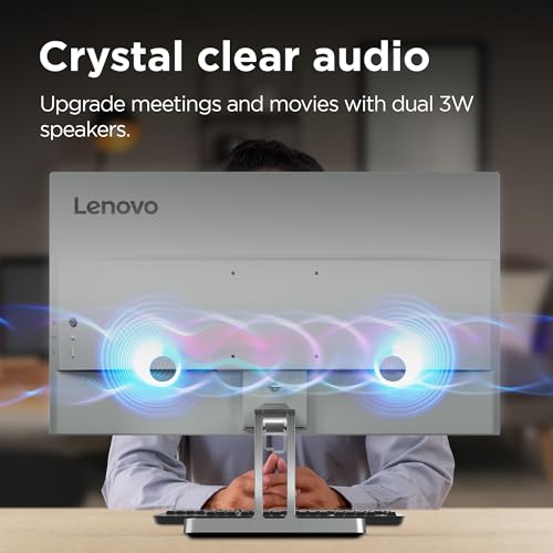 Lenovo L27i-4B 27 Inch PC Monitor | FHD, 1080p, 48-100Hz, IPS, 4ms, VGA and HDMI