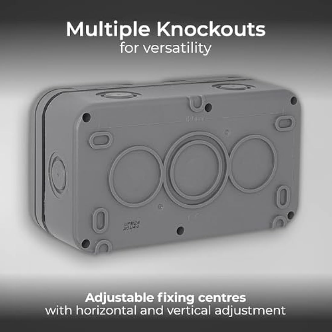 BG Electrical Outdoor Single Unswitched Power Wall Plug Socket and Single Wall Switch Combo, Weatherproof, 13A, IP55 Rated, WPB21