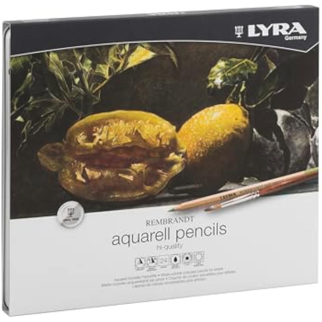 LYRA Rembrandt Aquarell, Fine Art Watercolour Pencil Set, 24 Assorted Colours, For Professionals & Students