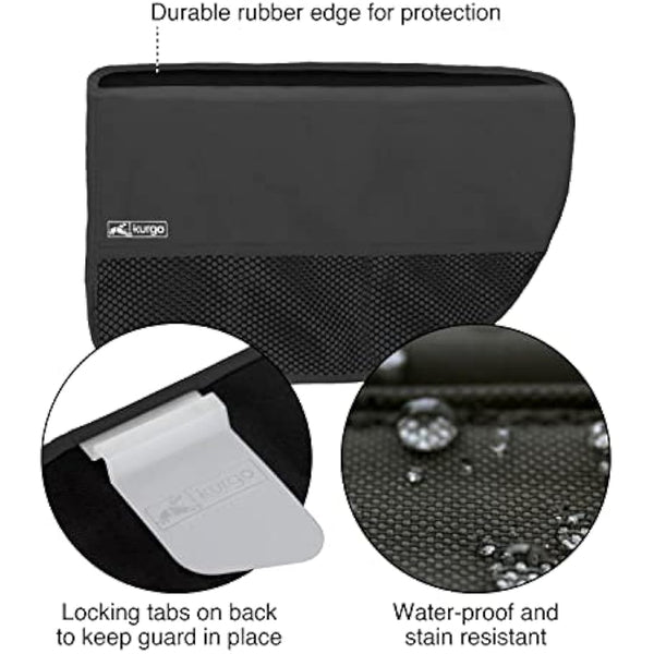 Kurgo Car Door Guard, Dog Car Door Protector, Easy Installation, Waterproof & Stain-Resistant, 2-Pack, Black