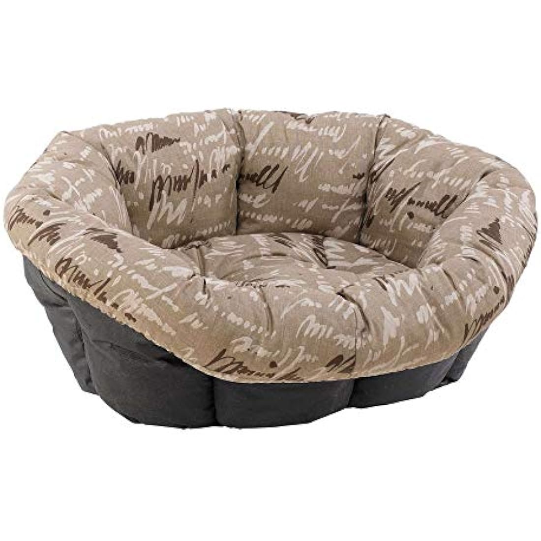 Ferplast Cushion for dog and cat bed SOFA' CUSHION 8 Padded spare cover for pet bed, Soft cotton washable, Adjustable with elastic cord, 85 x 62 x h 28,5 cm Brown
