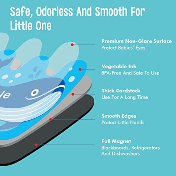 52 Magnetic Alphabet, 26 Uppercase & 26 Lowercase Letters, Adorable Animal Shape Alphabet ABC Magnets for Fridge Educational Spelling Learning Games Toys Set for Kids, Toddlers 3 4 5 Years Old