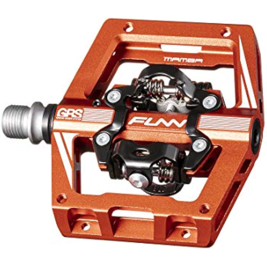 Funn Mamba S MTB Clipless Pedals, Double Sided Clip Compact Platform Mountain Bike Pedals, Compatible with SPD Cleats, 9/16-Inch CrMo Axle Bicycle Pedals for MTB/BMX/Gravel Cycling