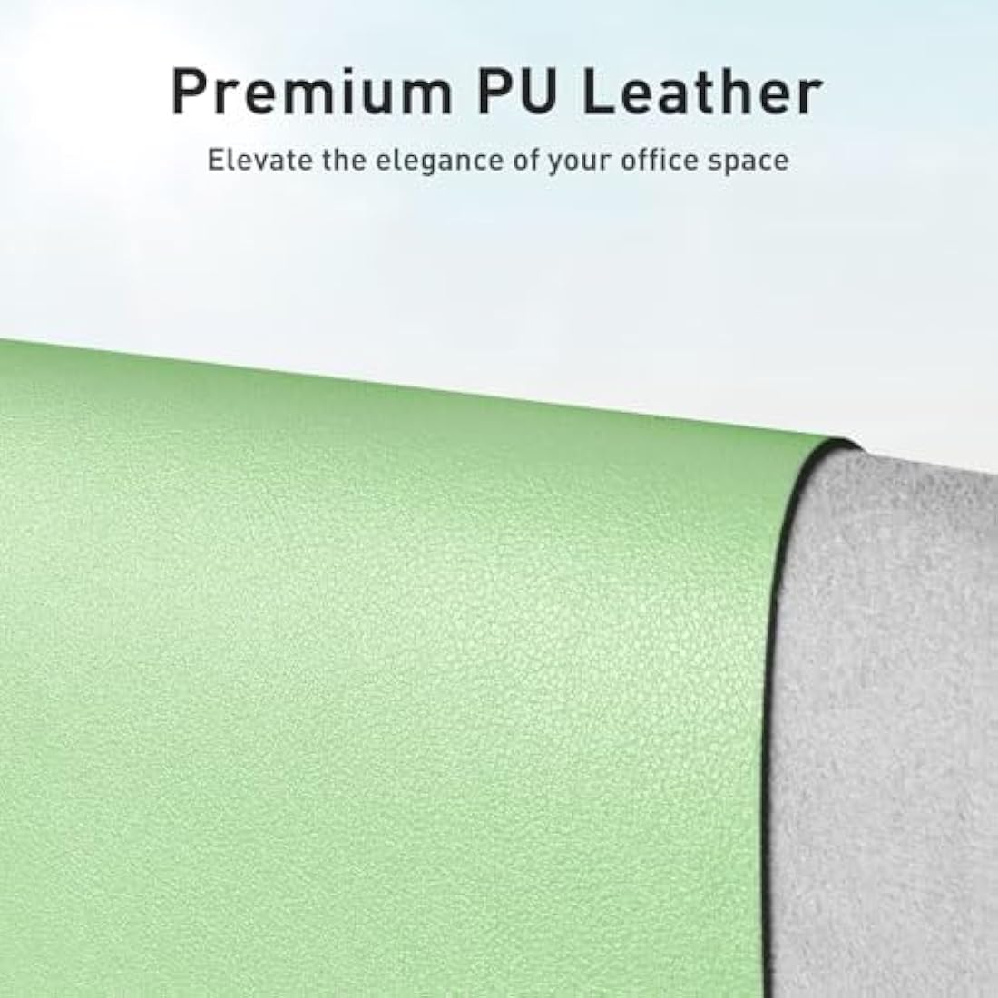 Aothia Desk Mat PU Leather Desk Pad/Mouse Pad,Anti-Slip Desk Protector,Waterproof Desk Cover for Office&Home(80cmx40cm,Foam Green)