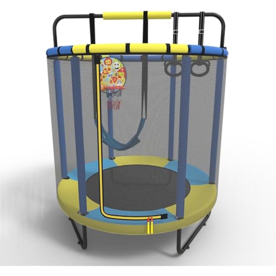 CZCPARY Kids Trampoline，Trampoline for Children，with Basketball Hoop, Swing, Pull Ring, Suitable for Indoor and Outdoor Use，Suitable for Children, Birthday Gifts