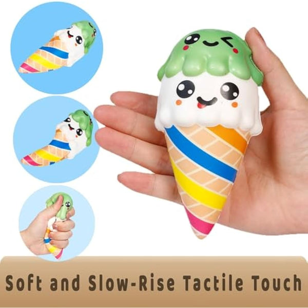 Anboor Squishies Set Toys Squeeze Ice Cream Squishy 2 Pcs Slow Rising Squeeze Toys Stress Relief Kawaii Soft Squishies Sensory Toys Gift Collection