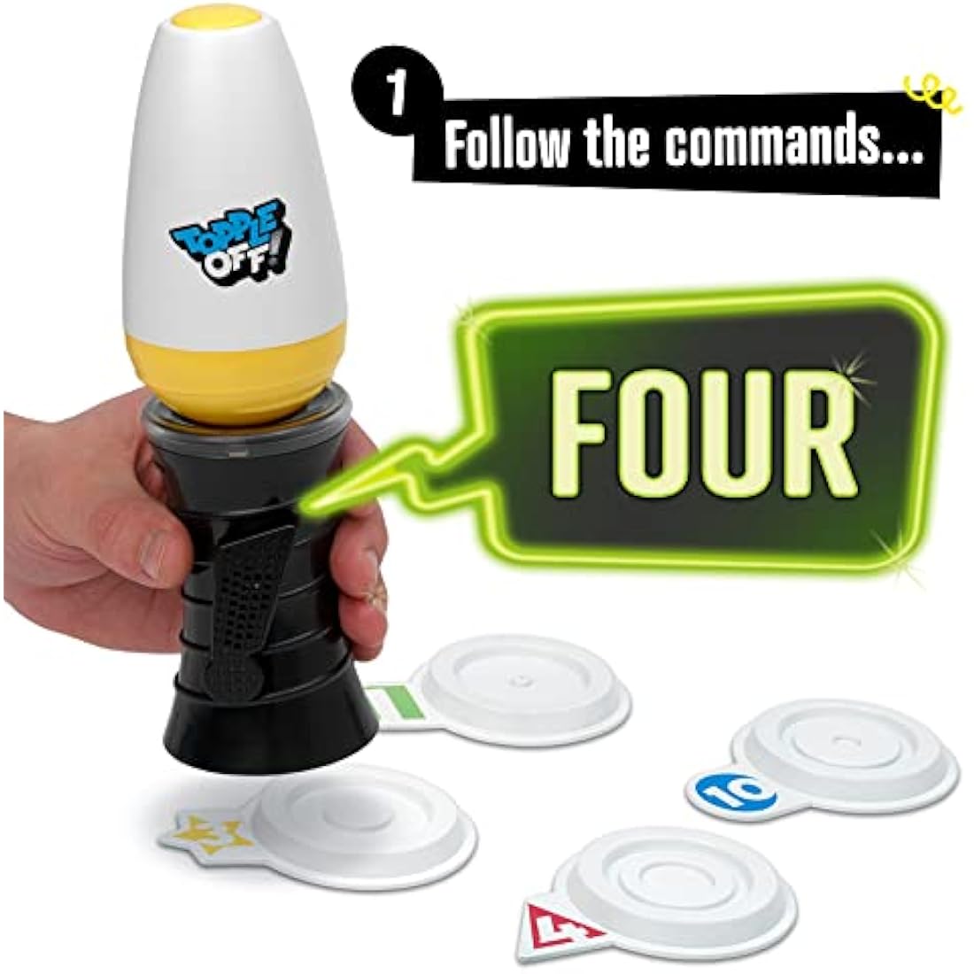 Ideal | Topple Off: The electronic, balancing, reaction game! | Family Games | For 1+ Players | Ages 8+