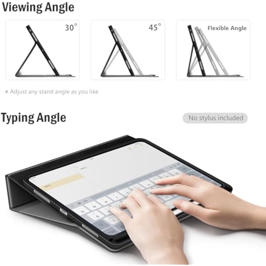 Antbox Case for iPad Pro 13 inch Case (M4) 2024 with Built-in Pencil Holder Supports Pencil Pro and Pencil (USB-C) Auto Sleep/Wake Function PU Leather Cover for iPad Pro 13'' (Black)