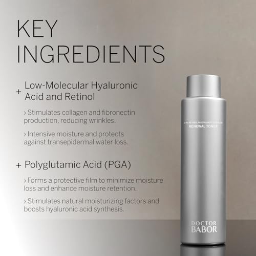 DOCTOR BABOR Renewal Toner | Regenerating Facial Toner with Retinol | Supports Natural Skin Renewal, Refines Pores & Improves Complexion | Vegan | 200ml