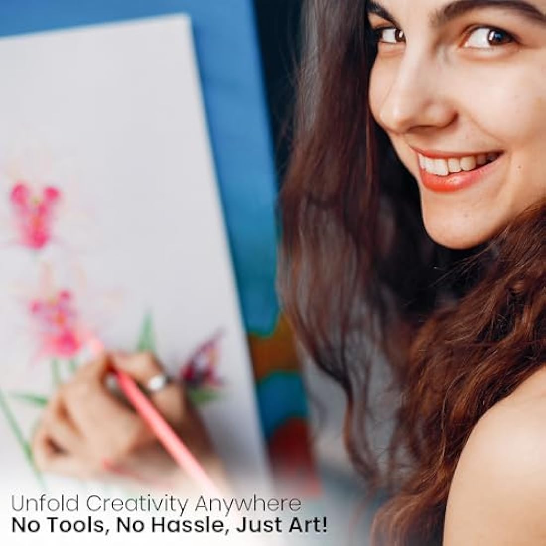 ARTISTIK Wooden Table Top Easel | Premium Adjustable Desk Easel x3 Draws | Crafted with Leather Handle | for Artists; Painting, Drawing, Sketching and More