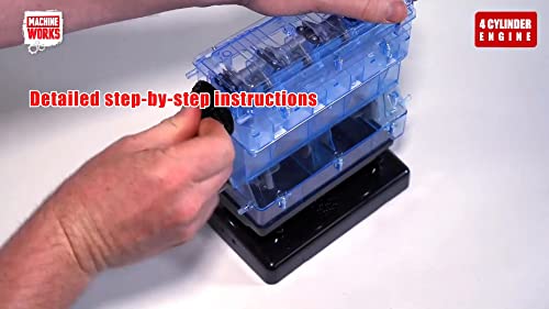 Machine Works Build Your Own Porsche 911 Boxer Engine Toy - Replica Model Building Kit - Features Sounds and Illumination, 280+ Pieces, 10+ Years