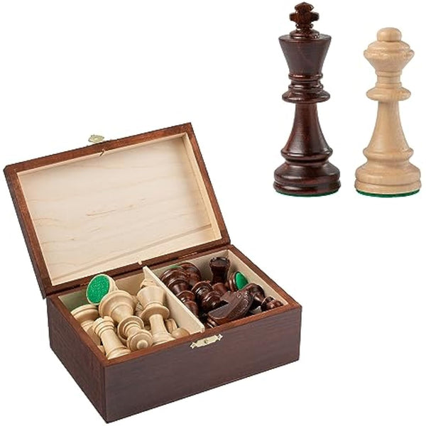 Classic STAUNTON Chess Set NO.5 in Mahogany Box | Master of Chess Wooden Chess Set | Wooden Chess Pieces Only - Handmade Tournament Chess Set Without Chess Table