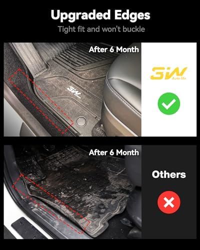 3W 9 Piece Set Floor Mats & Boot Liner & Seat Back Cover Fit for Tesla Model Y 2021-2024, All Weather Dog Friendly TPE Car Mats Anti-slip Heavy Duty Tesla Accessories (Not for Model Y Juniper)