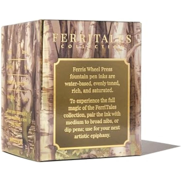 Ferris Wheel Press Fountain Pen Ink, FerriTales Collection, Ash Brown with Duochrome Green/Pink Shimmer, 85ml
