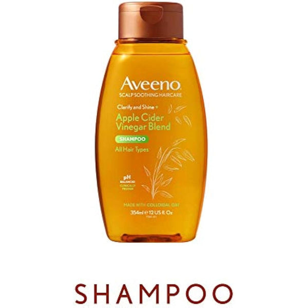 Aveeno Itchy Scalp Soothing & Clarifying Shampoo with Apple Cider Vinegar for Greasy Hair 354ml