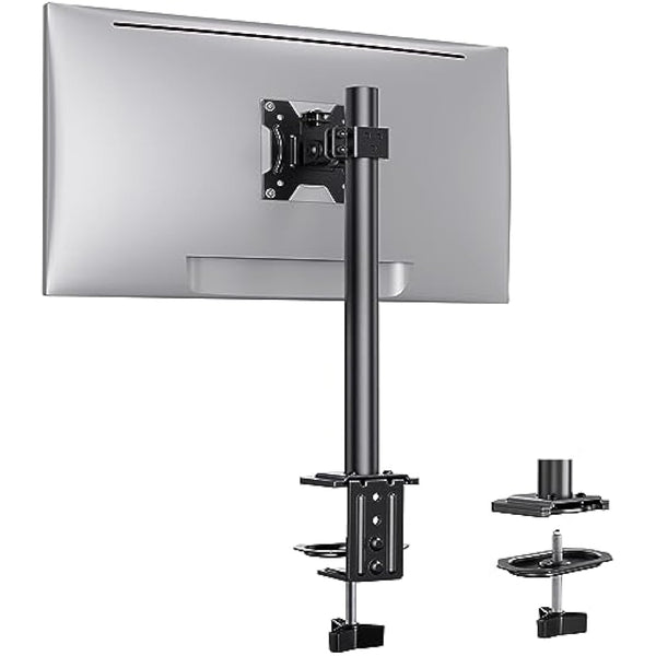 ErGear Single Monitor Stand for 13”-32” Screens, Portable Arm Desk Mount, Monitor Mount Vesa with Height Adjustable Swivel, Tilt, Rotation, 2 Mounting Options, Vesa 75x75/100x100mm