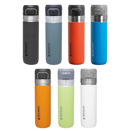 STANLEY Quick Flip Stainless Steel Water Bottle 0.47L - Keeps Cold For 7 Hours - Leakproof - BPA-Free Thermal Flask - Dishwasher Safe - Cup Holder Compatible