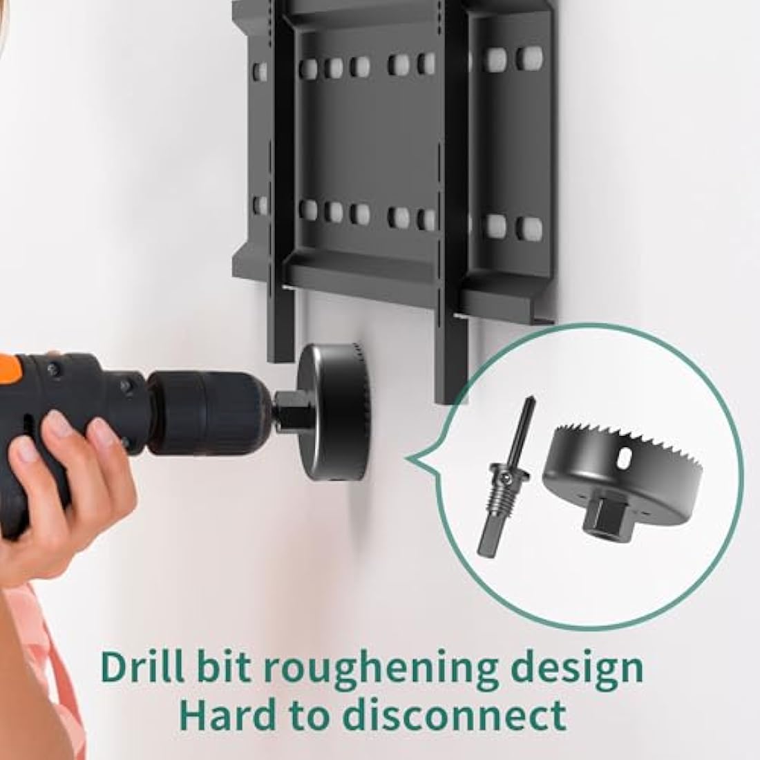 HomeMount TV Wire Concealer - Wall Cable Cover & In-Wall Cable Management Kit, Hide TV Wires Seamlessly, Cable Hiding System for Mounted TVs (White)