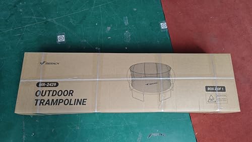 MERACH Trampoline 10ft/12ft/14ft/16ft, Outdoor Large Trampolines with Safety Net & Basket Ball, Max Load 330lb Rebounder Trampoline for Adults Family