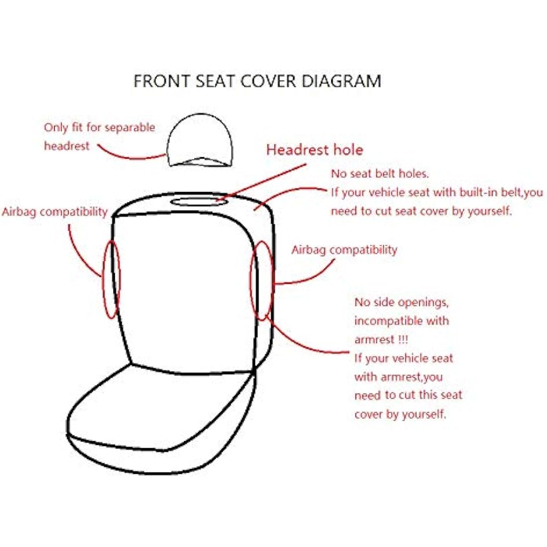 Flying Banner Car Seat Covers 2 Front Seats Leather Splicing Mesh Breathable Cover Black Color