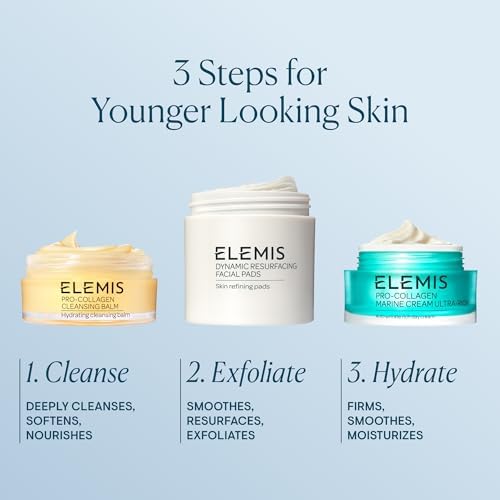 ELEMIS Pro-Collagen Marine Cream SPF30 – Anti-Wrinkle Face Moisturiser, Hydrating Day Cream, 50ml – Original, Ultra-Rich or Rose