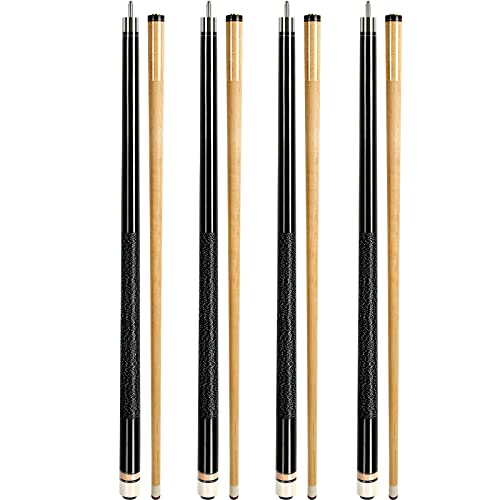Aklot Pool Cue,Pool Cues Set of 4 Pool 58" Cue Sticks Pool Cues Adult Canadian Maple Wood Cue Stick Pool Cues Adult 21 oz