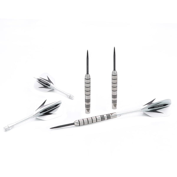 CUESOUL 90% Tungsten Steel Dart 22/24/26/28/30 Grams Darts Set Center Weighted Enhanced Control, Knurled Surface Supergrip, Aluminum Shafts Case