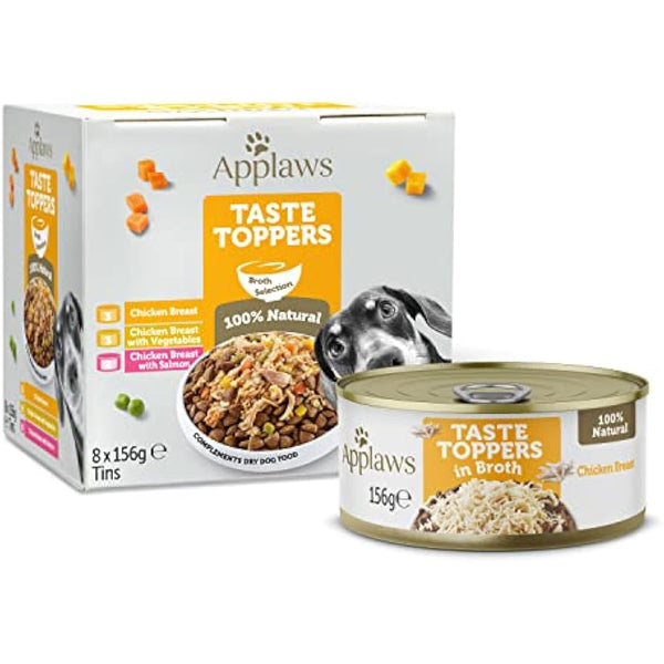 Applaws 100 Percent Natural Wet Dog Food, Chicken Breast in Broth 156 g Tin (Pack of 12)
