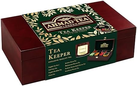Ahmad Tea Tea Keeper Tea Selection 80 Teabag Box with 8 Black, Fruit-Flavoured & Green Teas, 160 g