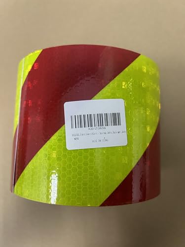 XFXIA Reflective Tape - Yellow & Black, 10cm x 20m, Waterproof, Self-Adhesive Warning Tape for Vehicles, Cars, Trailers, Outdoors