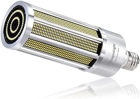 DragonLight 240W Commercial Grade Corn LED Light Bulb Fanless(1000 Watt Metal Halide/HID/HPS Replacement) E40 Large Mogul Base LED Lamp 5000K Daylight 32,400Lumen