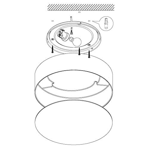 Eglo Viserbella Vintage Flush Ceiling Light, Champagne Steel and Golden Fabric Ceiling Lamp, Living Room, Kitchen and Hallway Lighting, E27 Socket,