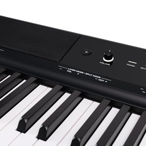 Alesis Recital Home Digital Piano with 88 Hammer Action Weighted Keys, Stand, Pedals and Lessons, Turquoise