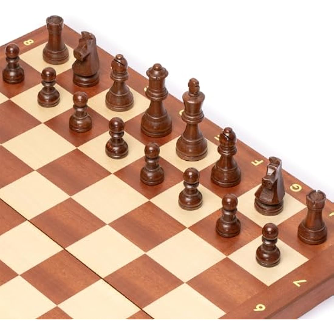 Husaria Professional Staunton Tournament No. 6 Wooden Chess Game Set with 2 Extra Queens, 99mm Kings